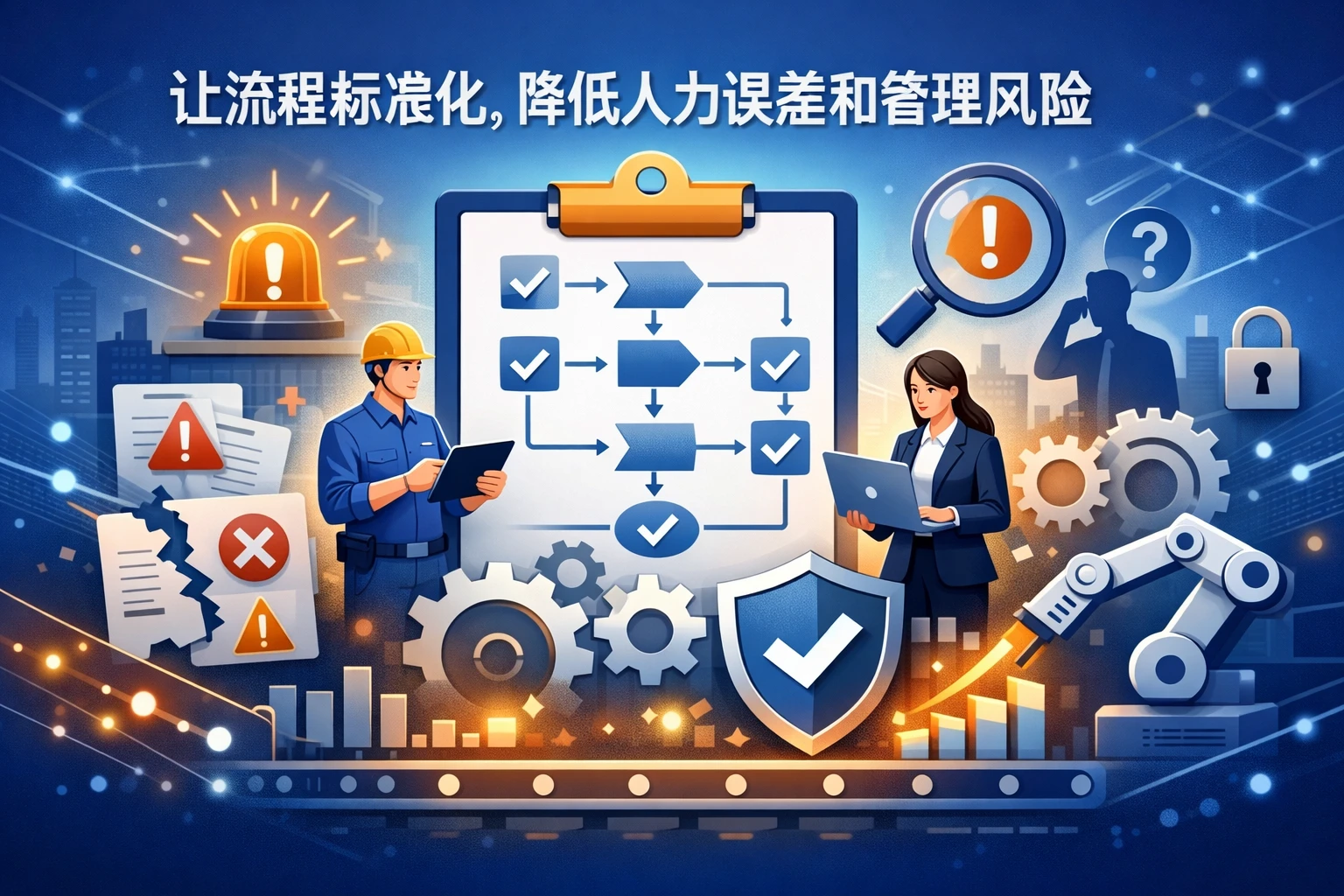 让流程标准化,降低人为误差和管理风险