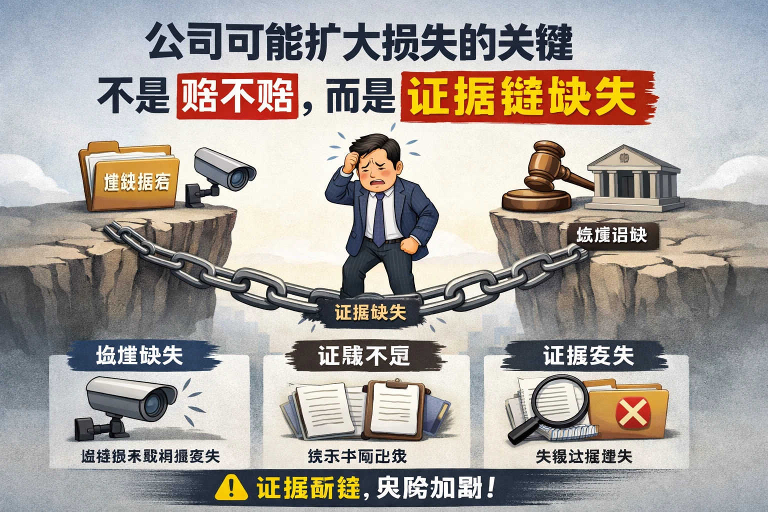 公司可能扩大损失的关键,不是赔不赔,而是证据链缺失