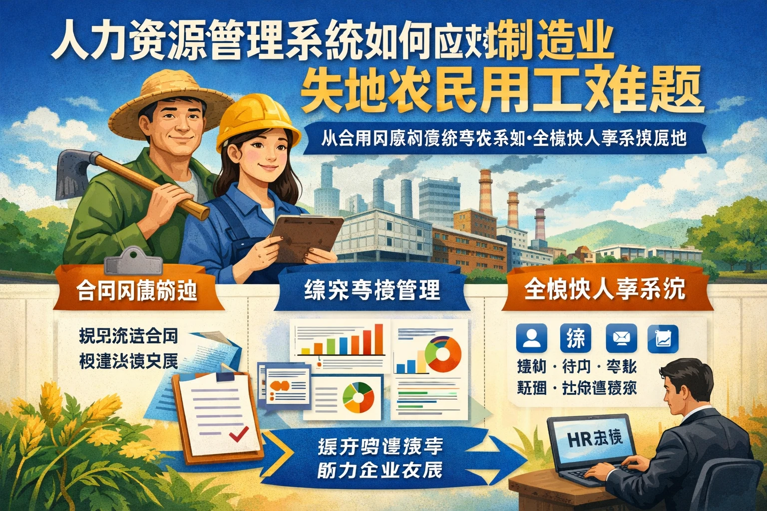 人力资源管理系统如何应对制造业失地农民用工难题:从合同风险到绩效考核系统与全模块人事系统落地