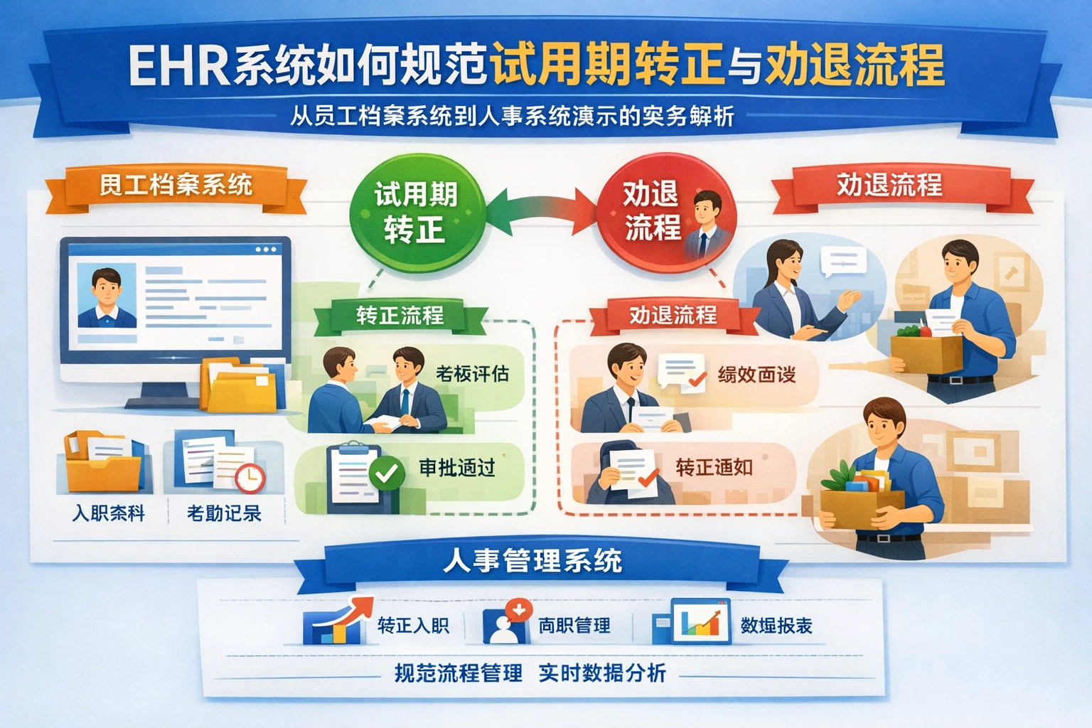 ehr系统如何规范试用期转正与劝退流程：从员工档案系统到人事系统演示的实务解析