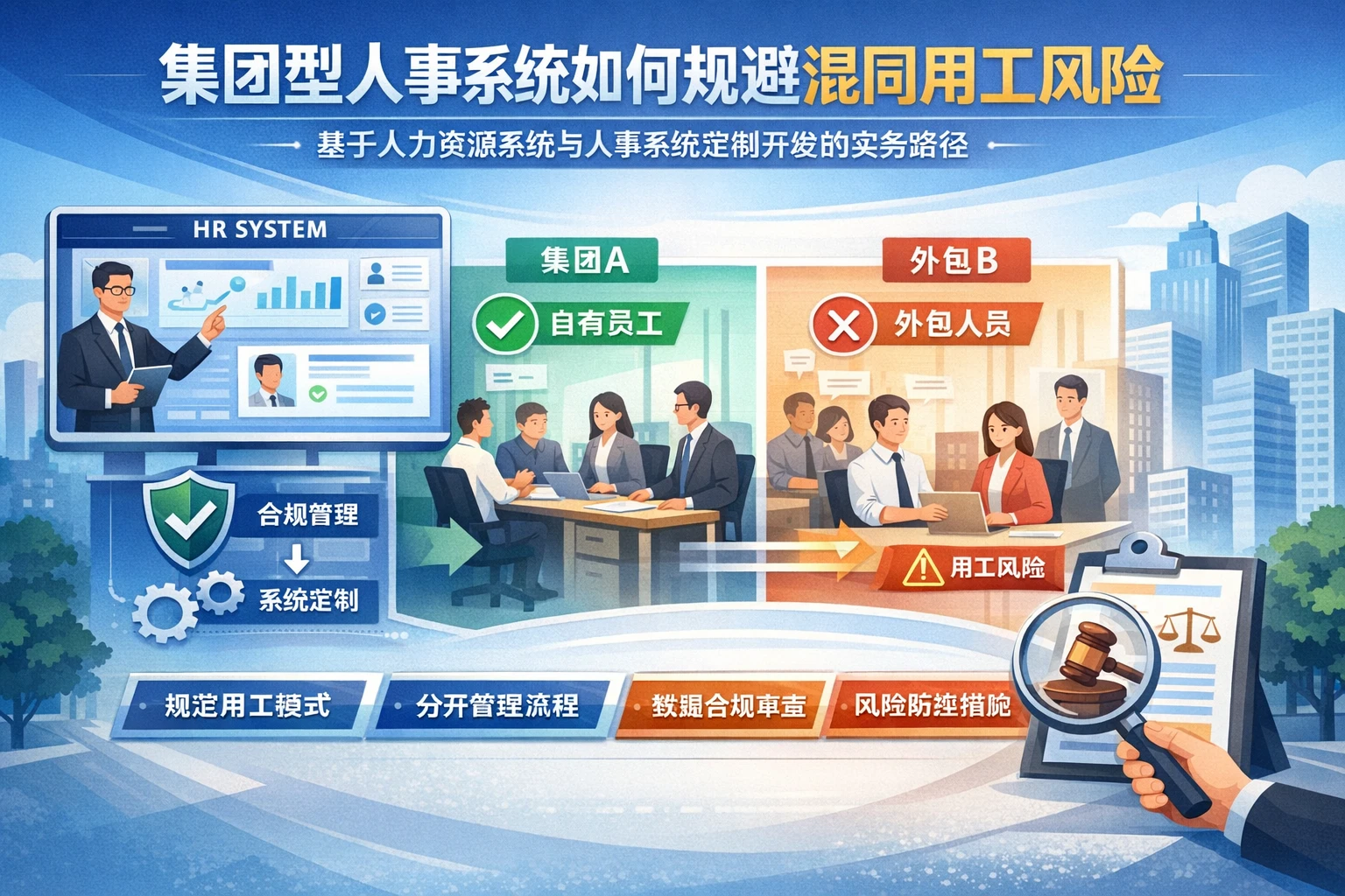 集团型人事系统如何规避混同用工风险：基于人力资源系统与人事系统定制开发的实务路径