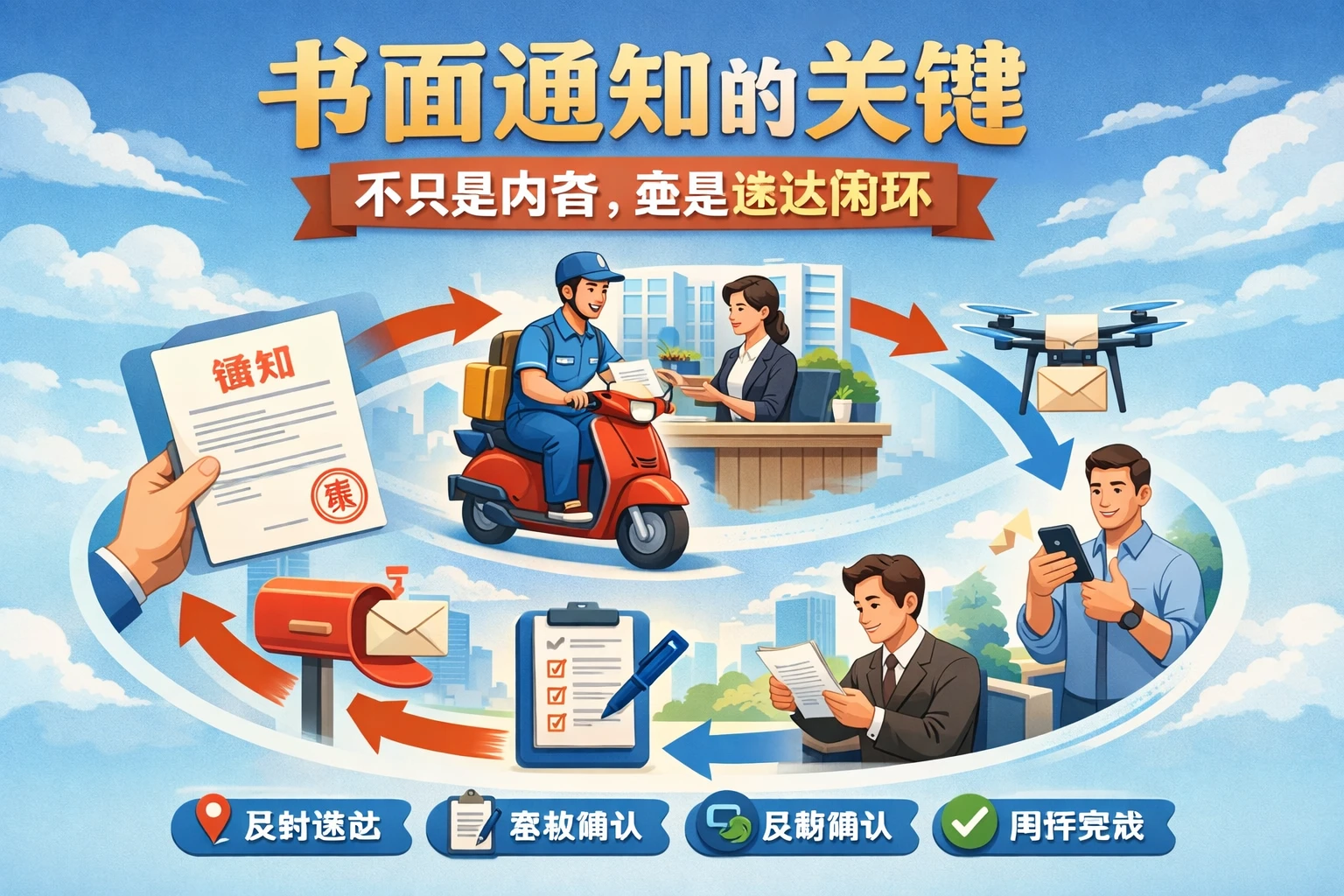 书面通知的关键，不只是内容，更是送达闭环