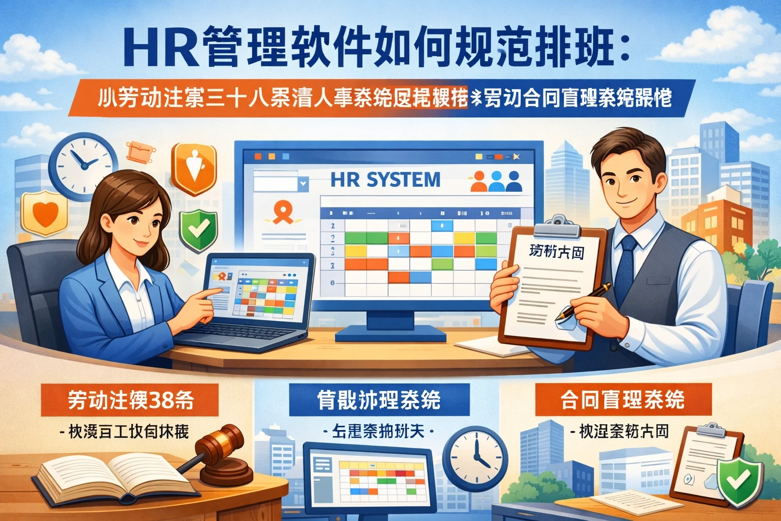 HR管理软件如何规范排班：从劳动法第三十八条看人事系统使用教程与劳动合同管理系统落地