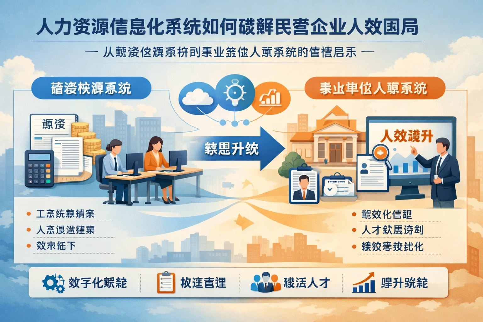 人力资源信息化系统如何破解民营企业人效困局：从薪资核算系统到事业单位人事系统的管理启示