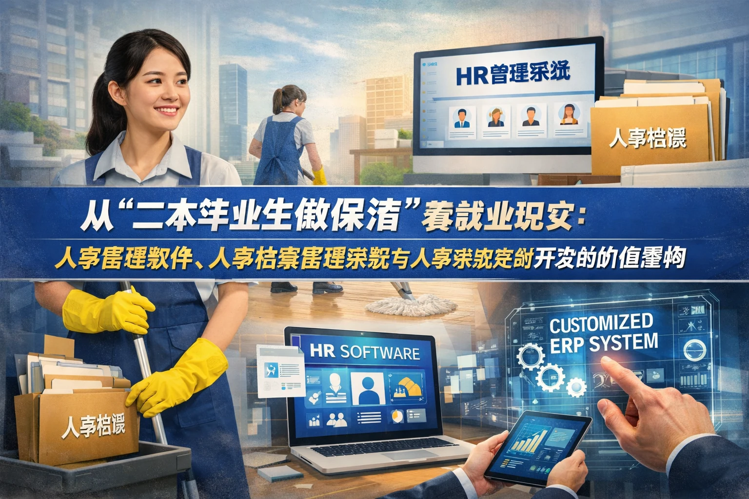 从“二本毕业生做保洁”看就业现实:人事管理软件、人事档案管理系统与人事系统定制开发的价值重构