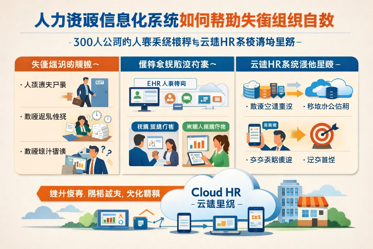 人力资源信息化系统如何帮助失衡组织自救：300人公司的人事系统推荐与云端HR系统落地思路