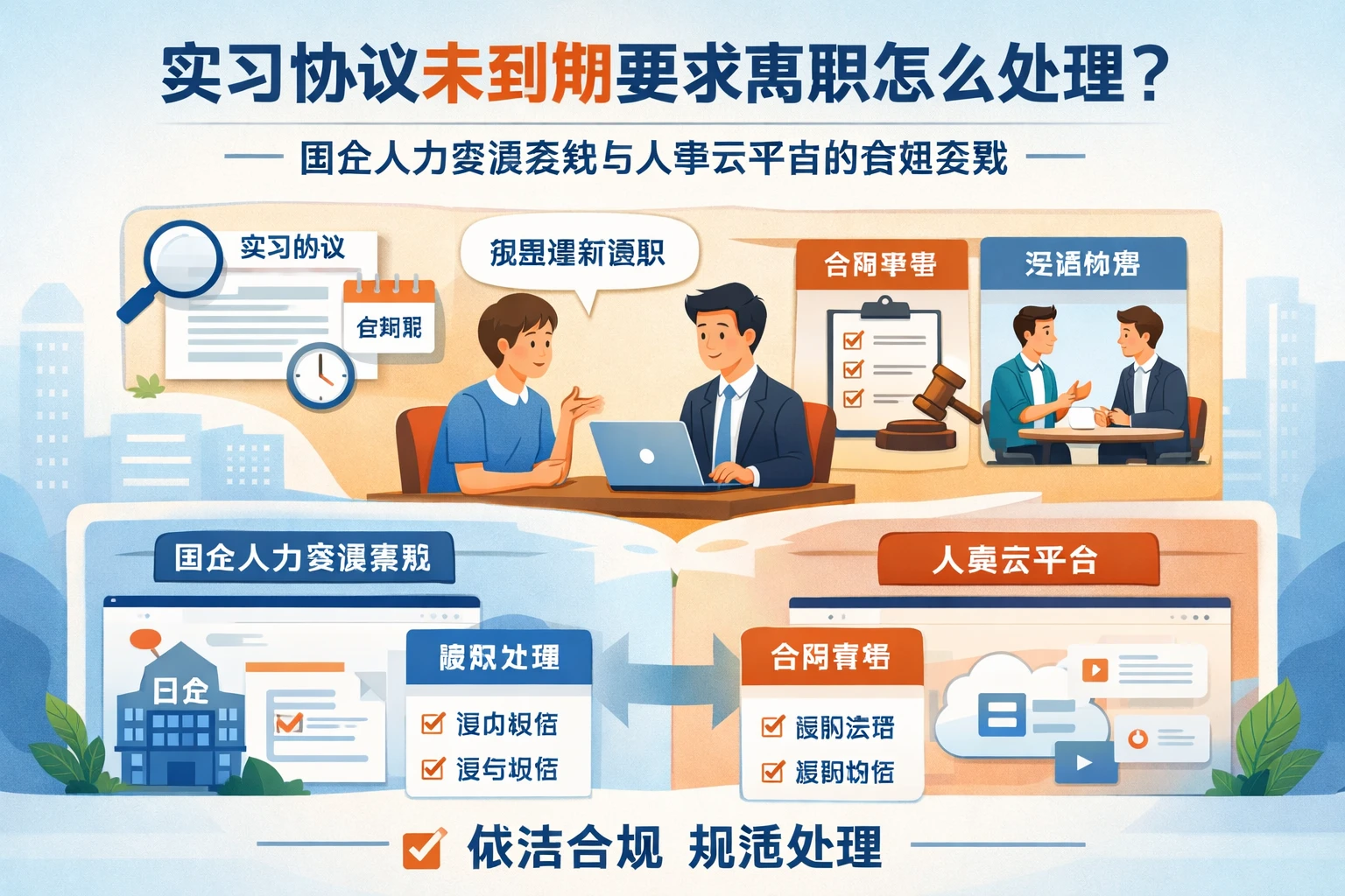 人事管理软件视角下，实习协议未到期要求离职怎么处理？国企人力资源系统与人事云平台的合规实践