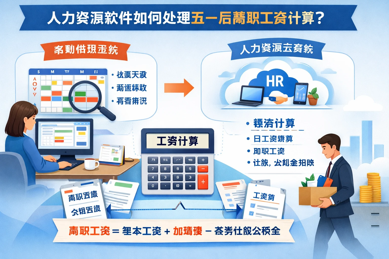 人力资源软件如何处理五一后离职工资计算：结合考勤排班系统与人力资源云系统的实务解析