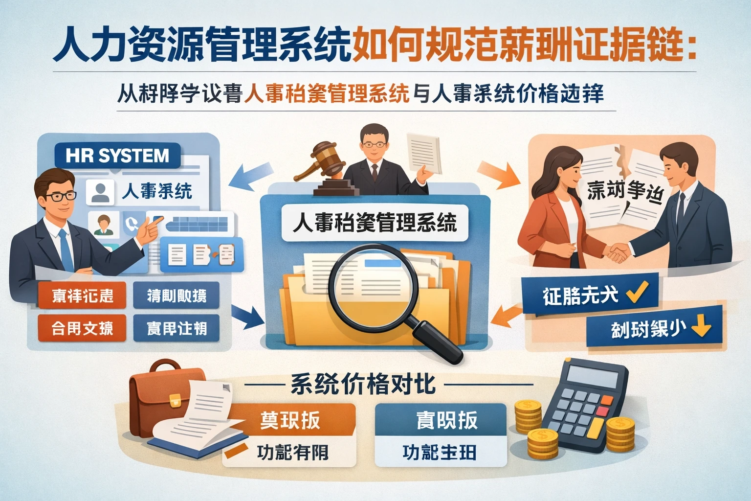 人力资源管理系统如何规范薪酬证据链：从解除争议看人事档案管理系统与人事系统价格选择