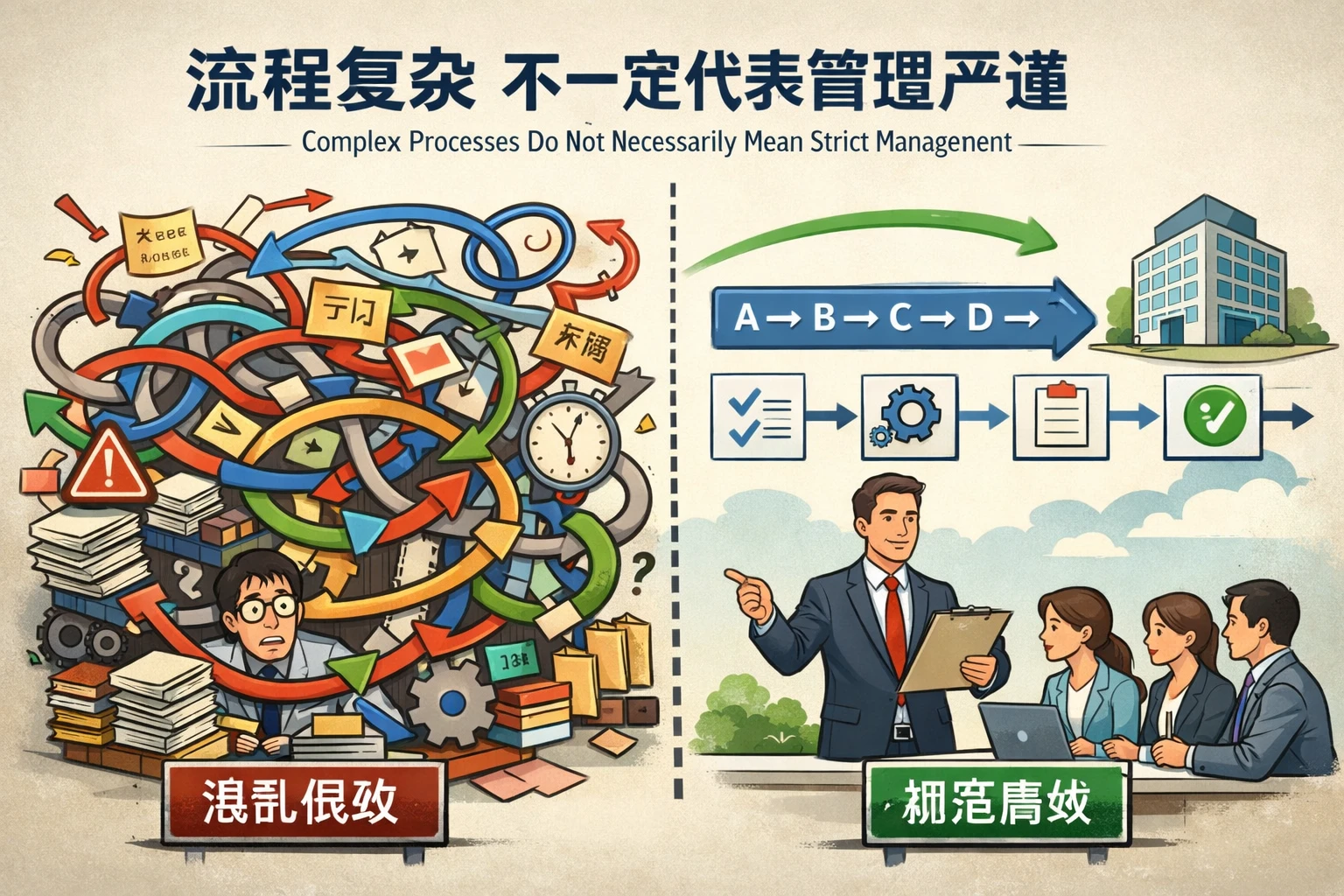 流程复杂，不一定代表管理严谨