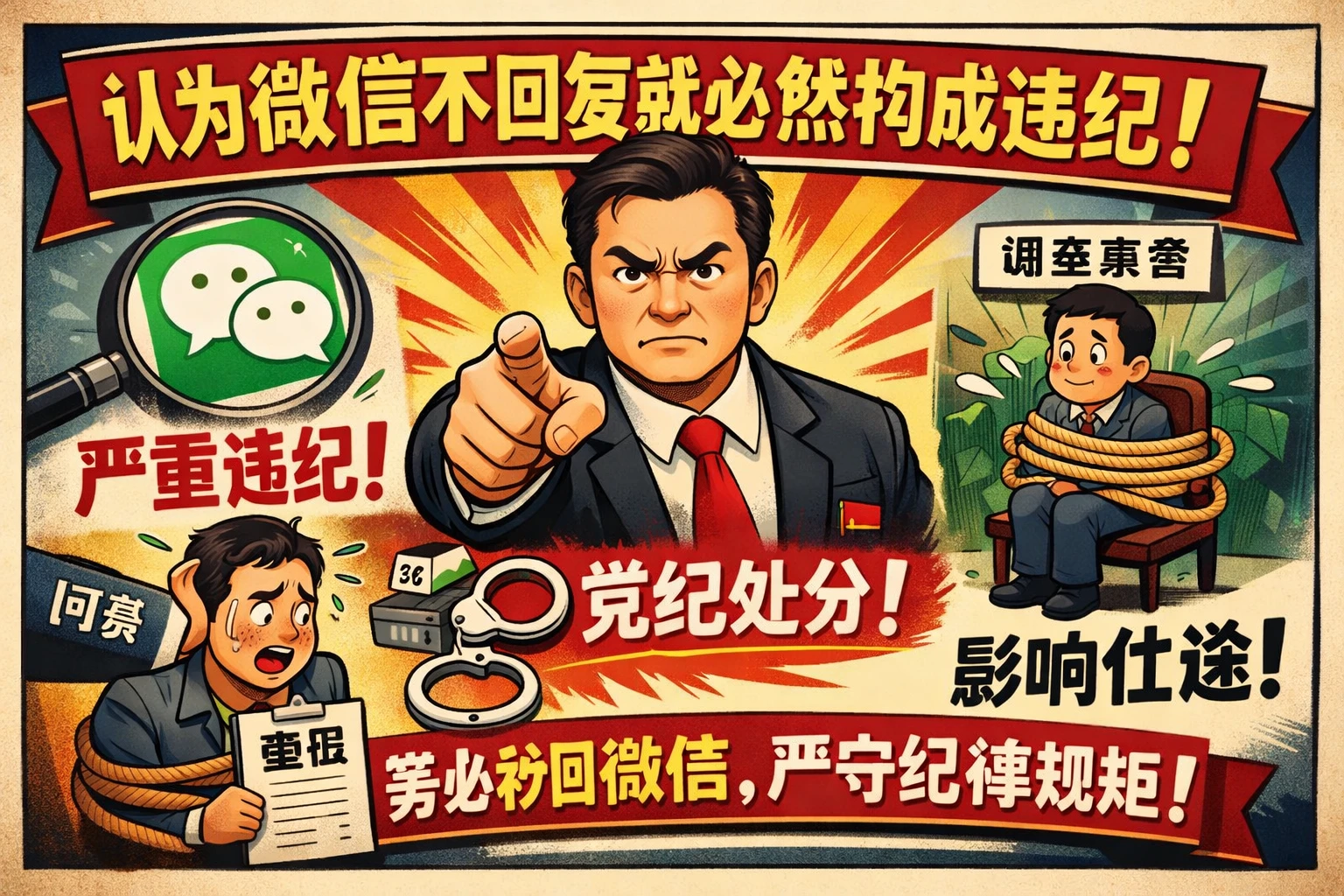 认为微信不回复就必然构成违纪