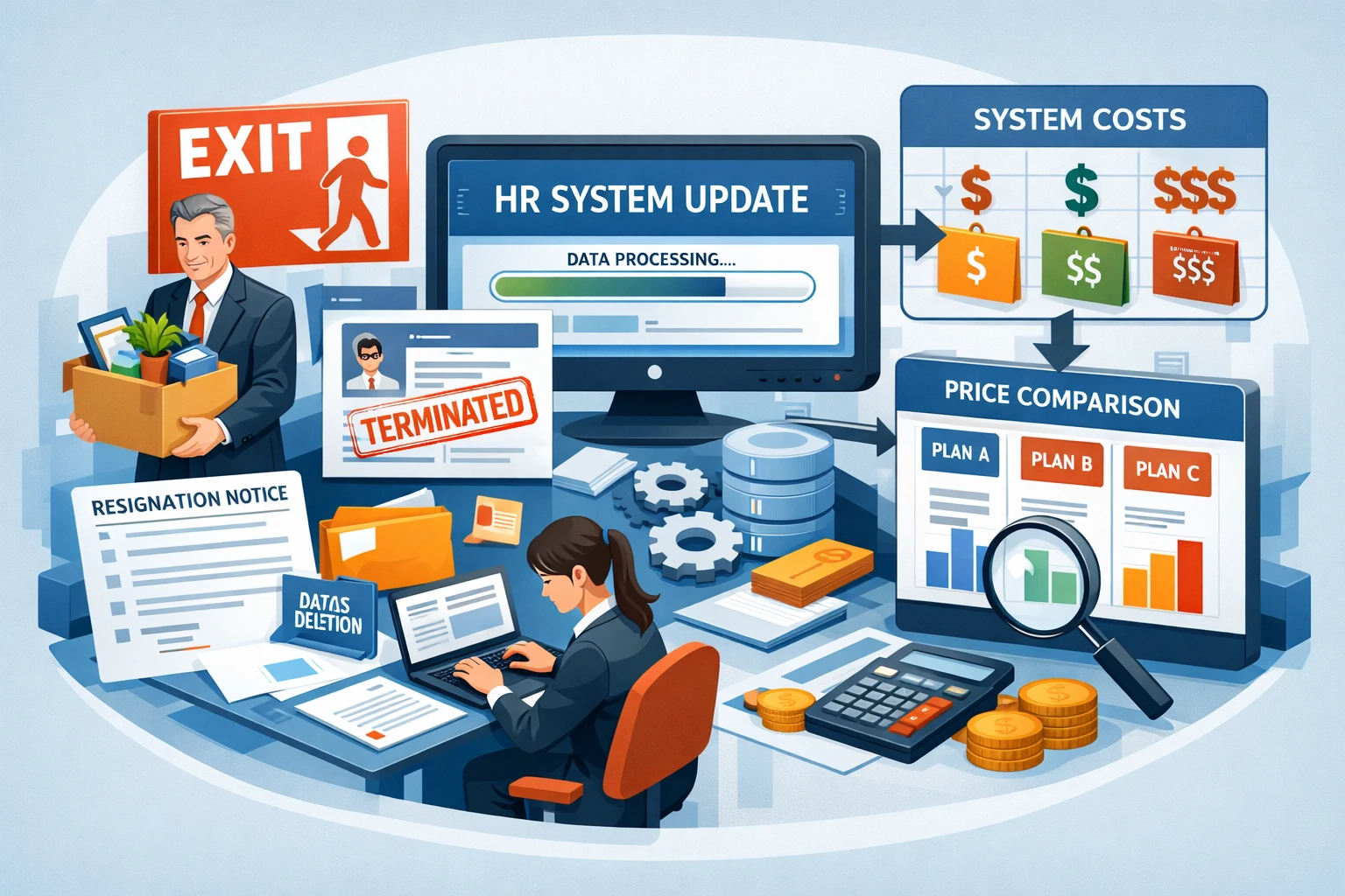 人力资源信息化系统视角下，股东兼员工被要求离开时的人事系统维护与人事系统价格选择