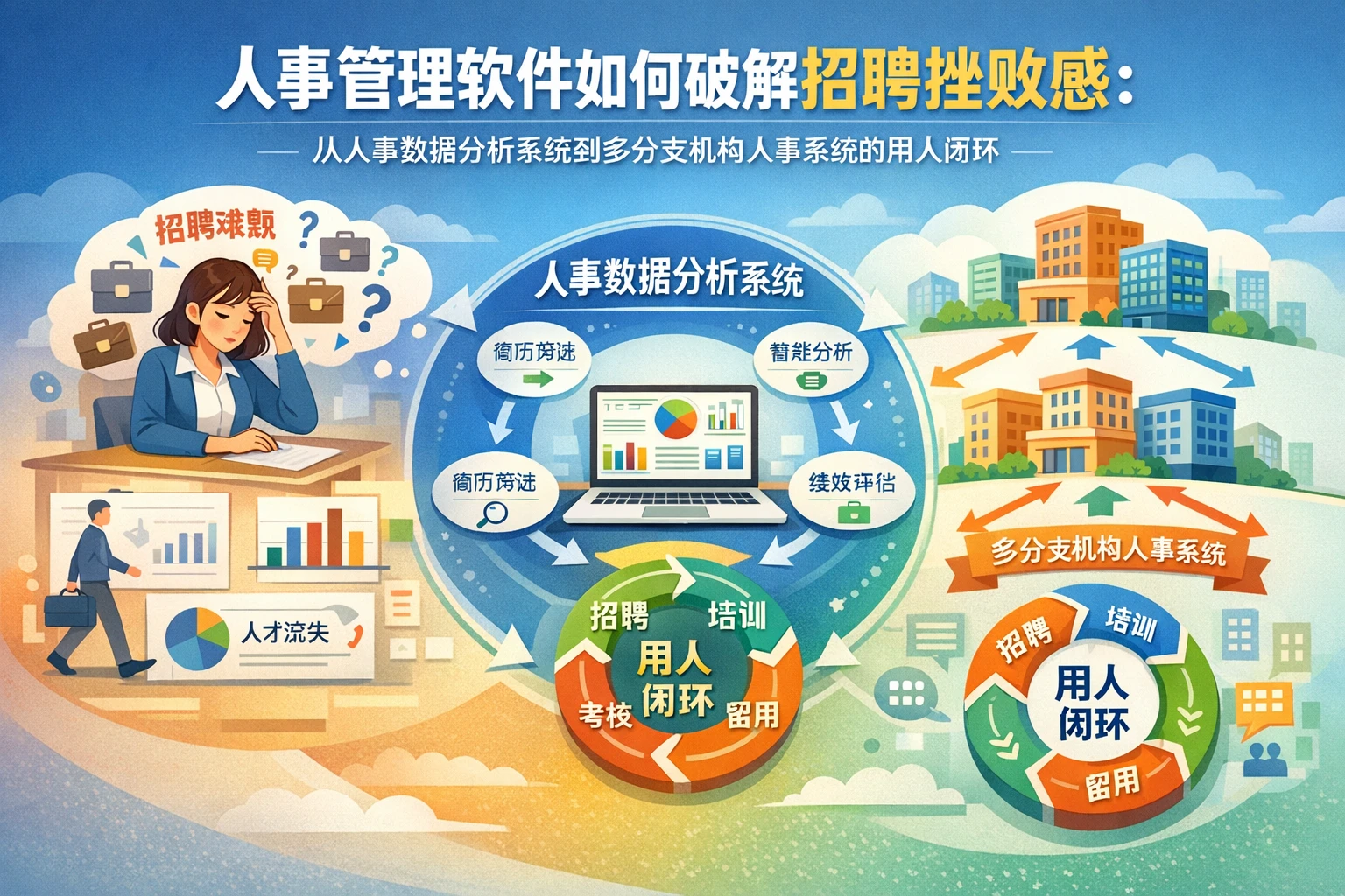 人事管理软件如何破解招聘挫败感：从人事数据分析系统到多分支机构人事系统的用人闭环