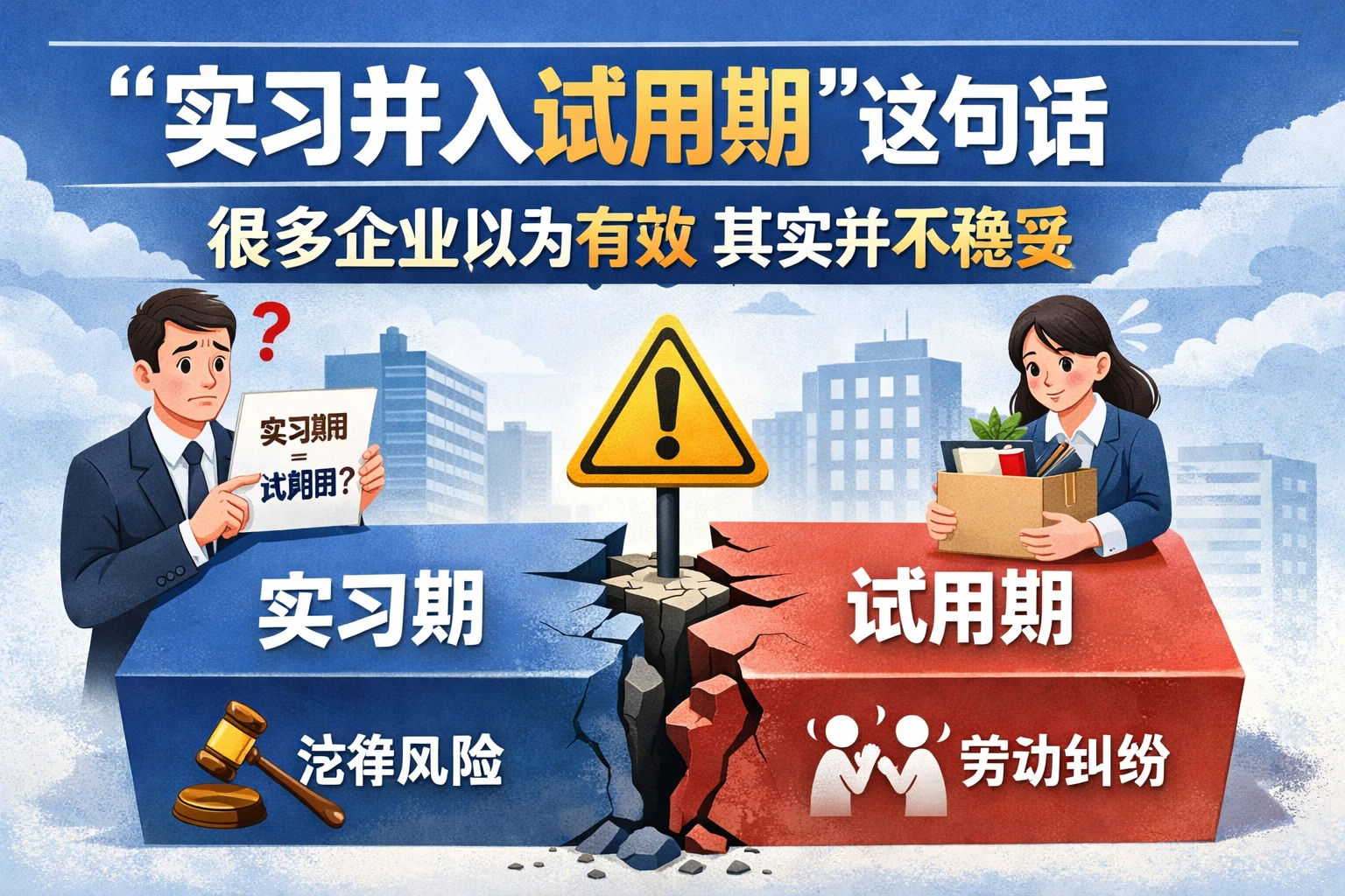 “实习并入试用期”这句话，很多企业以为有效，其实并不稳妥