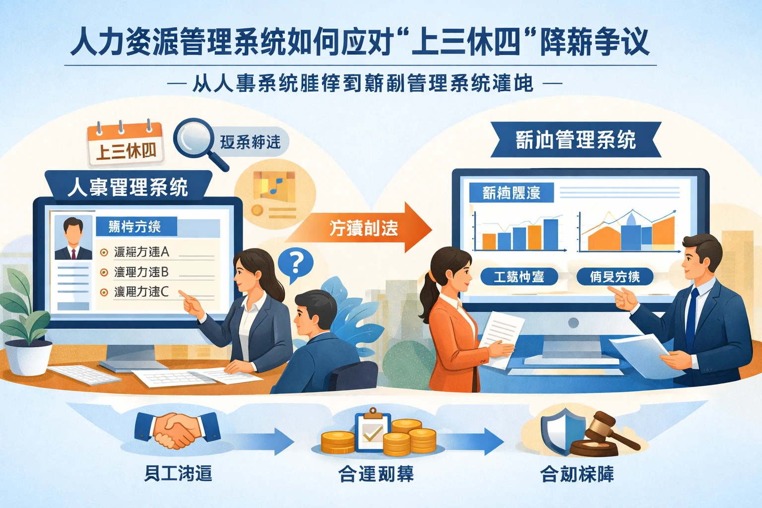 人力资源管理系统如何应对“上三休四”降薪争议:从人事系统推荐到薪酬管理系统落地