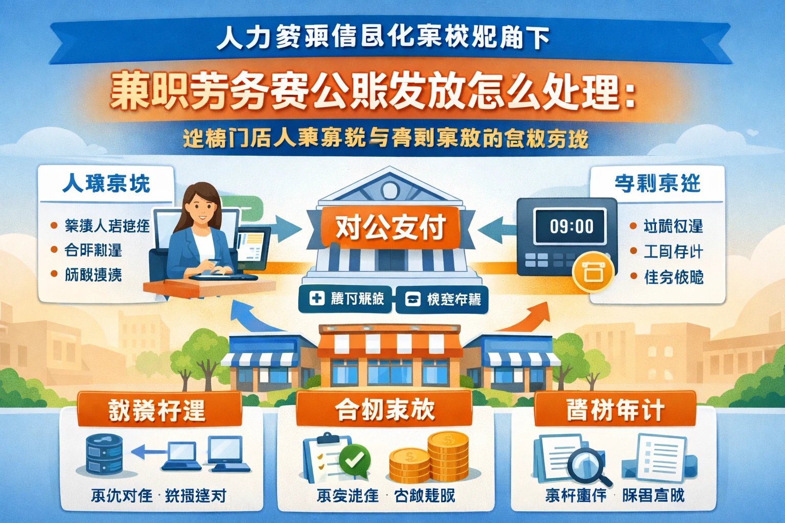 人力资源信息化系统视角下,兼职劳务费公账发放怎么处理:连锁门店人事系统与考勤系统的合规实践