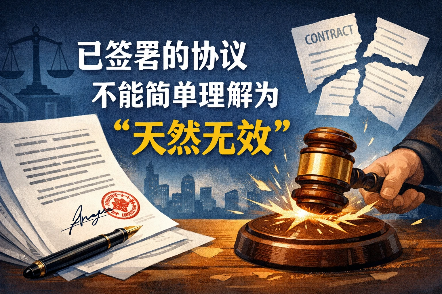 已签署的协议不能简单理解为“天然无效”