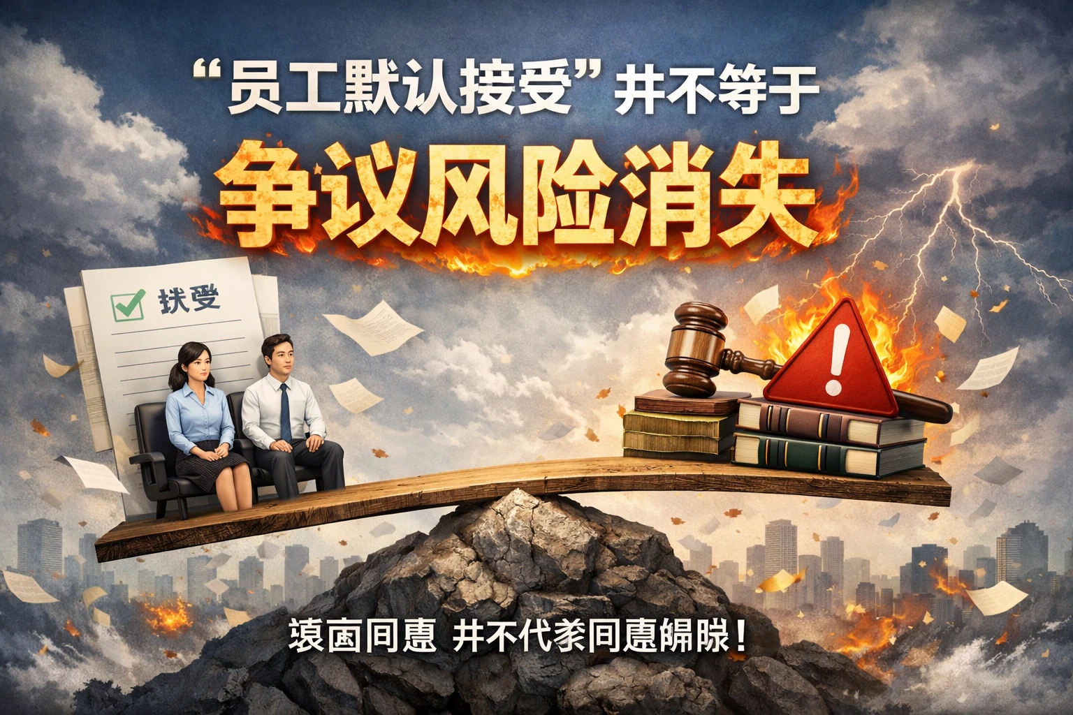 “员工默认接受”并不等于争议风险消失