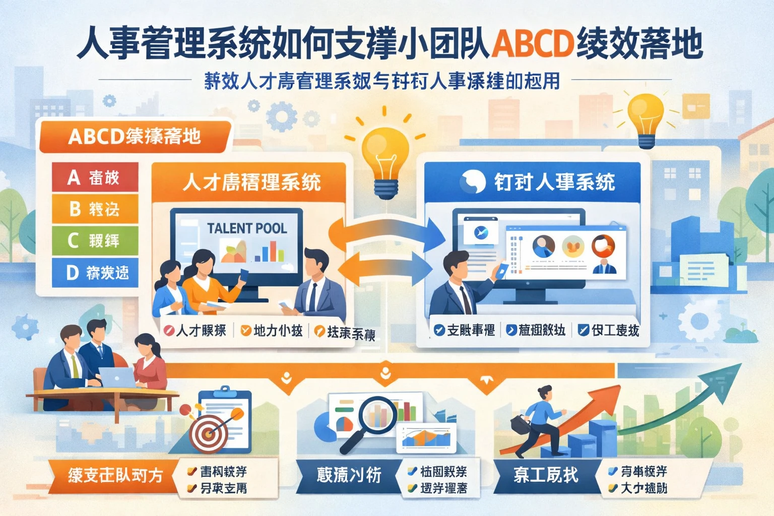 人事管理系统如何支撑小团队ABCD绩效落地：兼谈人才库管理系统与钉钉人事系统的应用