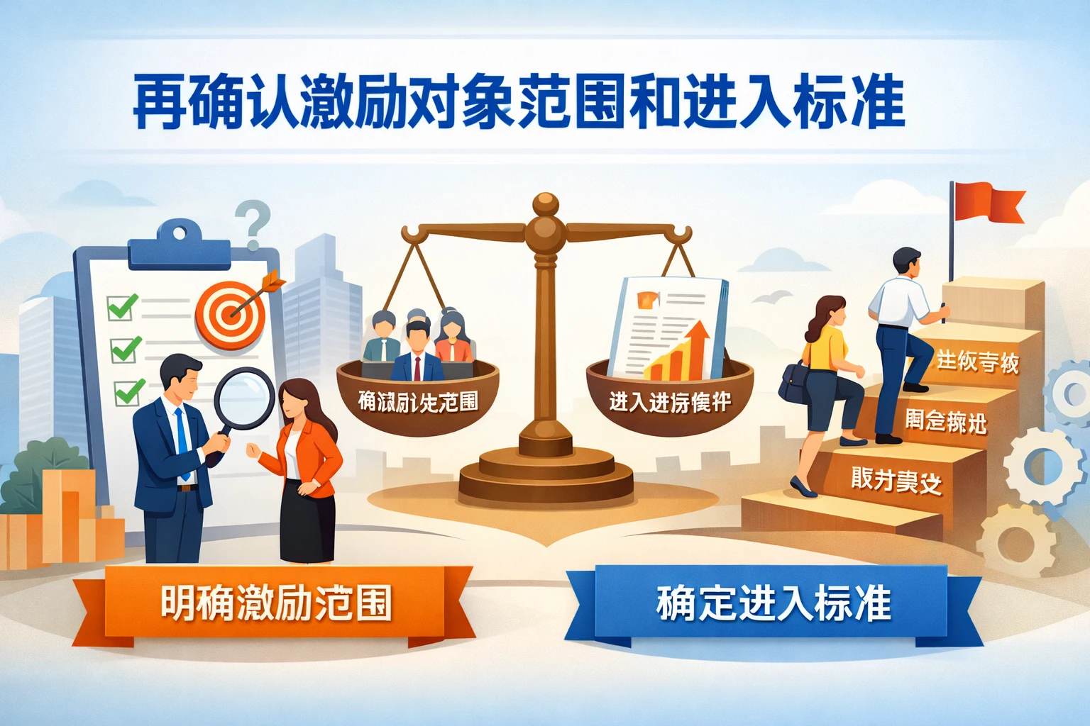再确认激励对象范围和进入标准