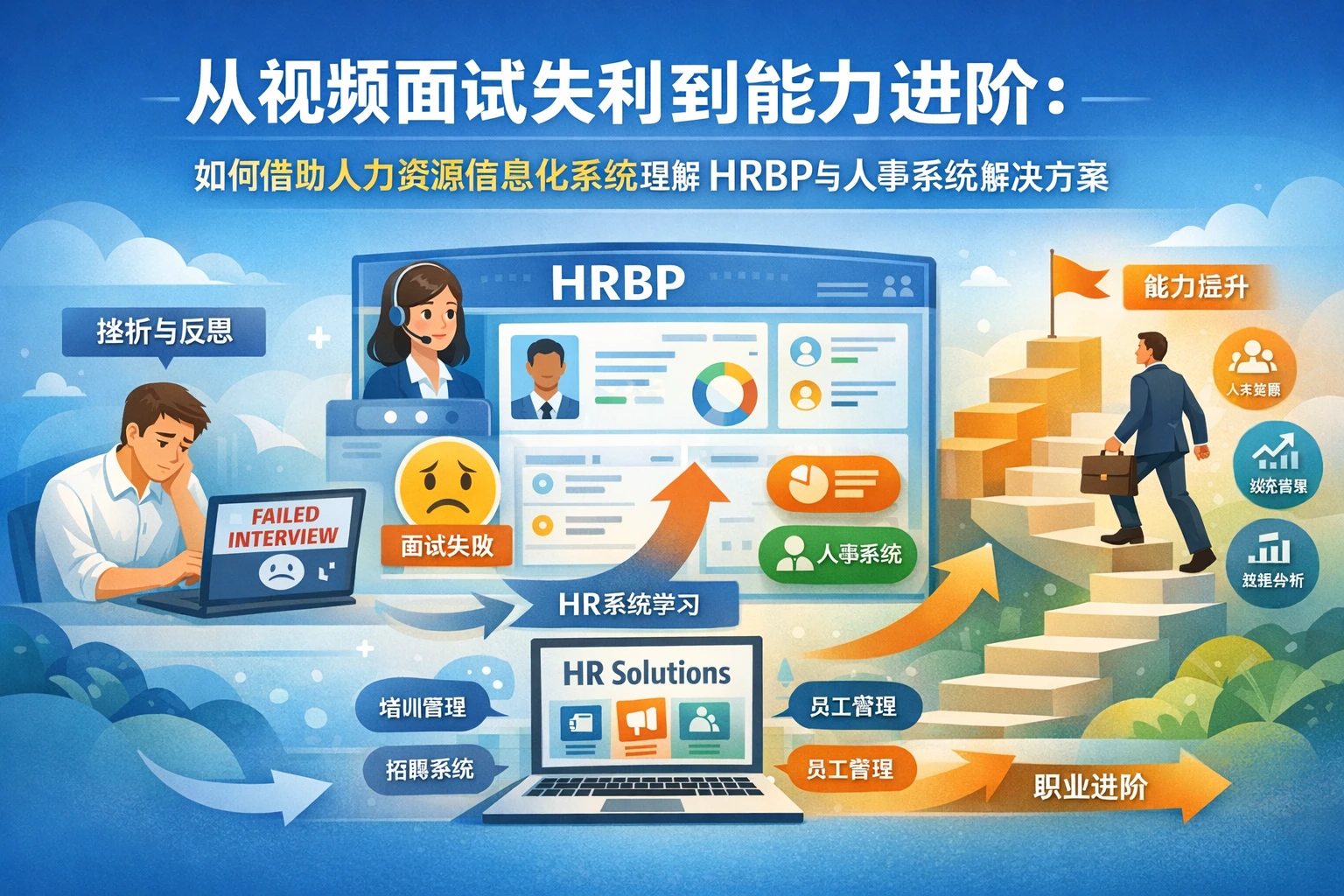 从视频面试失利到能力进阶:如何借助人力资源信息化系统理解HRBP与人事系统解决方案
