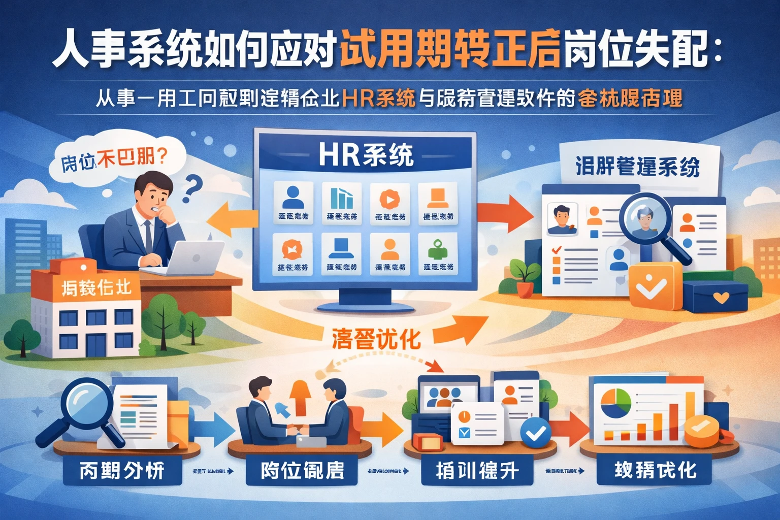 人事系统如何应对试用期转正后岗位失配:从单一用工问题到连锁企业HR系统与招聘管理软件的全流程治理