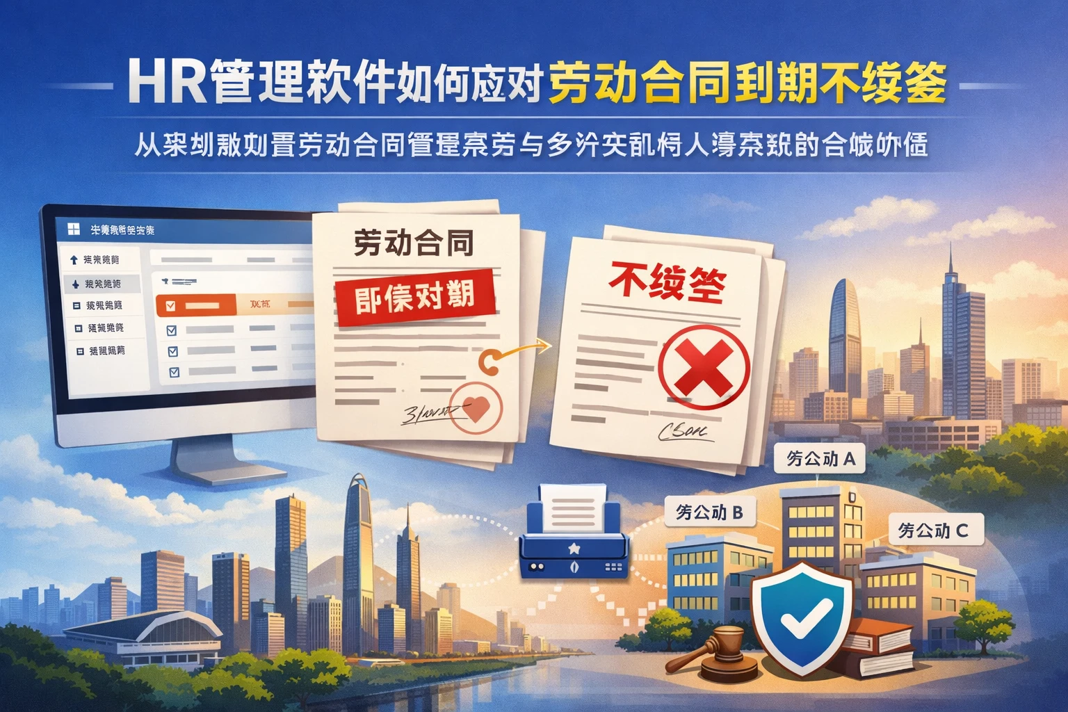HR管理软件如何应对劳动合同到期不续签：从深圳规则看劳动合同管理系统与多分支机构人事系统的合规价值