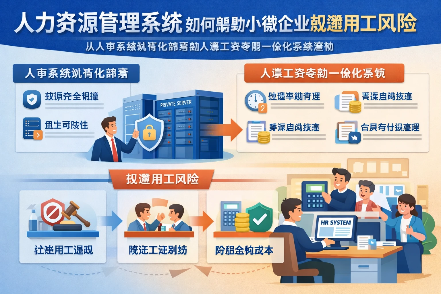 人力资源管理系统如何帮助小微企业规避用工风险：从人事系统私有化部署到人事工资考勤一体化系统落地