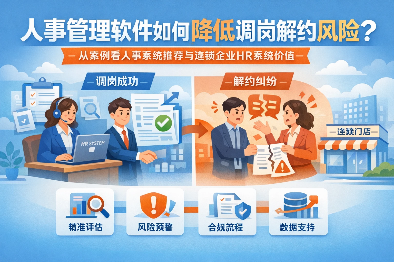 人事管理软件如何降低调岗解约风险:从案例看人事系统推荐与连锁企业HR系统价值