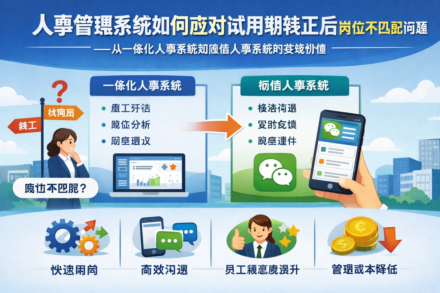 人事管理系统如何应对试用期转正后岗位不匹配问题——从一体化人事系统到微信人事系统的实践价值