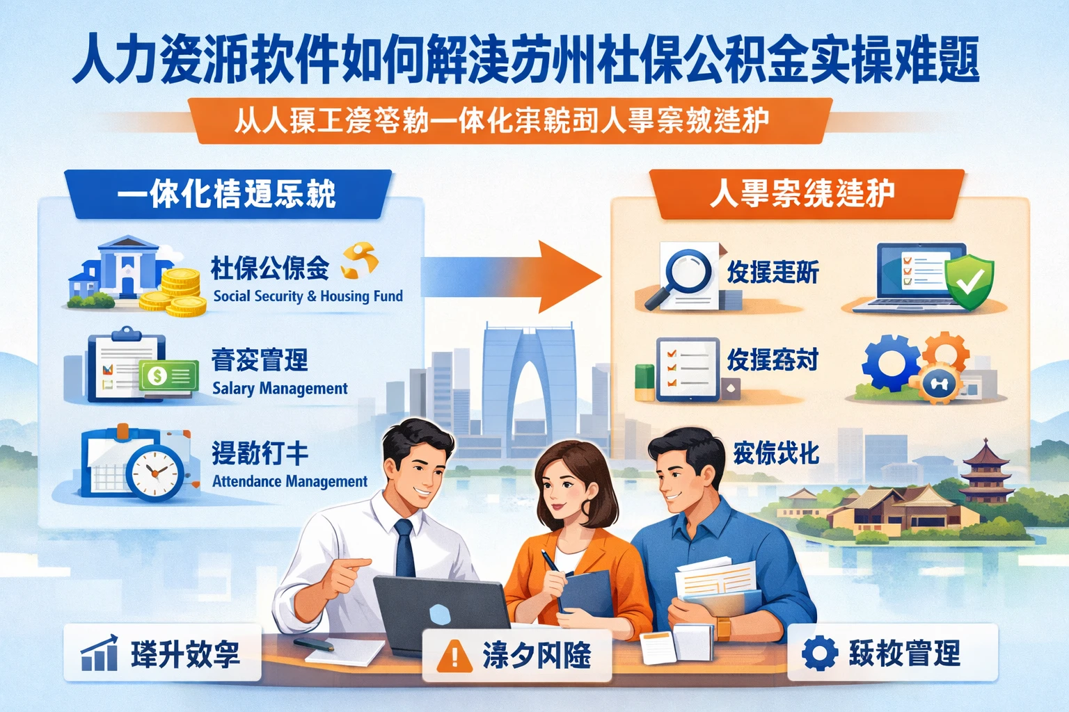 人力资源软件如何解决苏州社保公积金实操难题:从人事工资考勤一体化系统到人事系统维护
