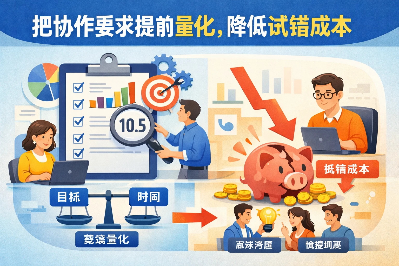 把协作要求提前量化，降低试错成本