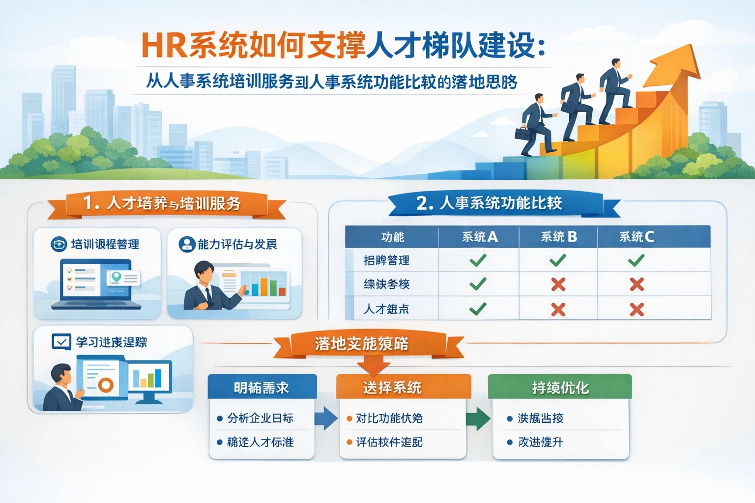 HR系统如何支撑人才梯队建设：从人事系统培训服务到人事系统功能比较的落地思路