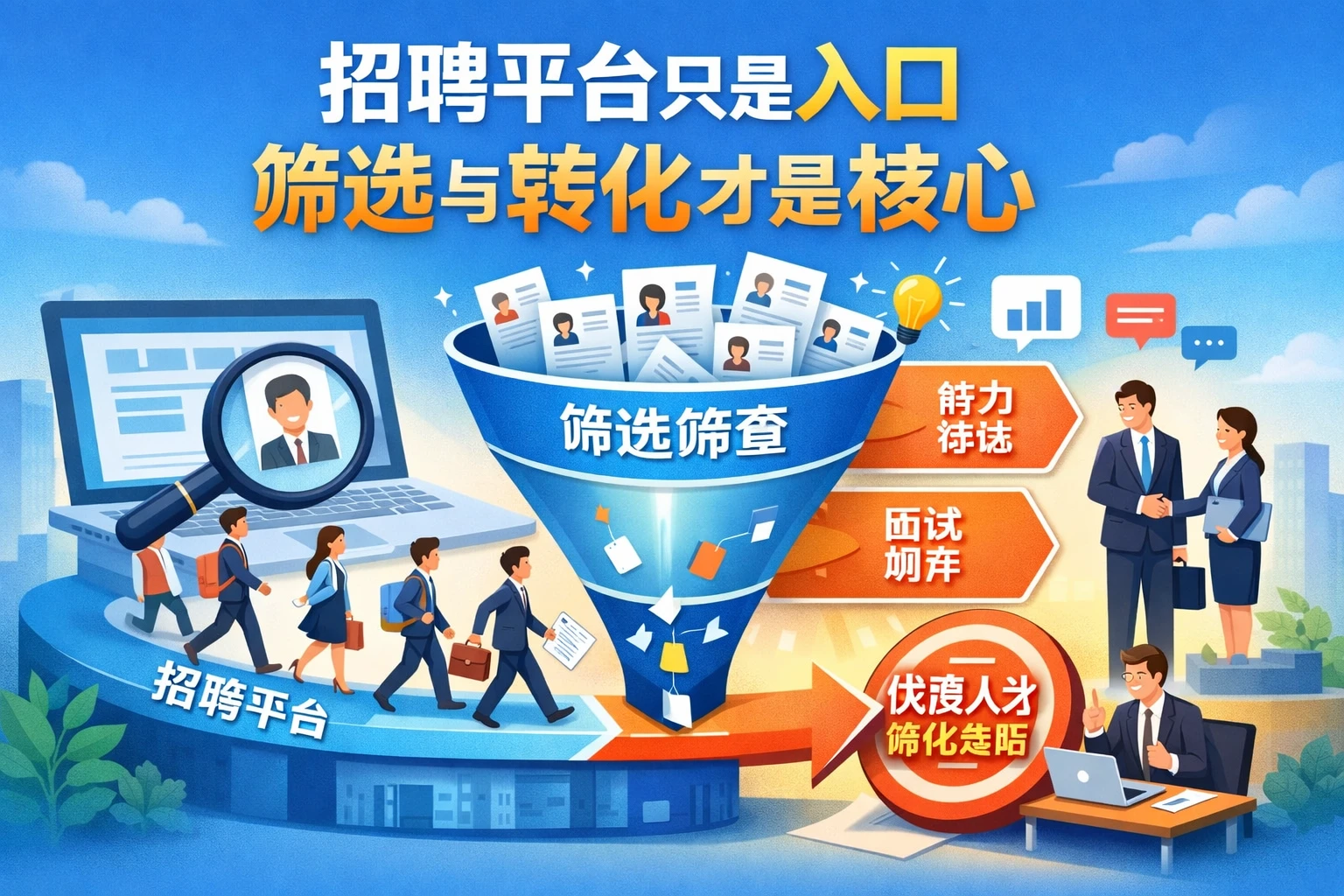 招聘平台只是入口，筛选与转化才是核心