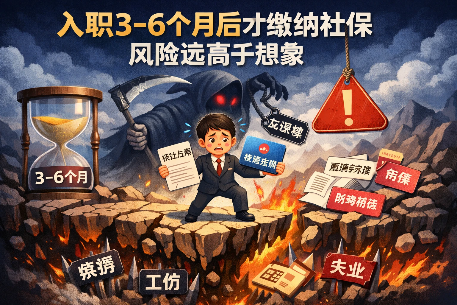 入职3—6个月后才缴纳社保,风险远高于想象