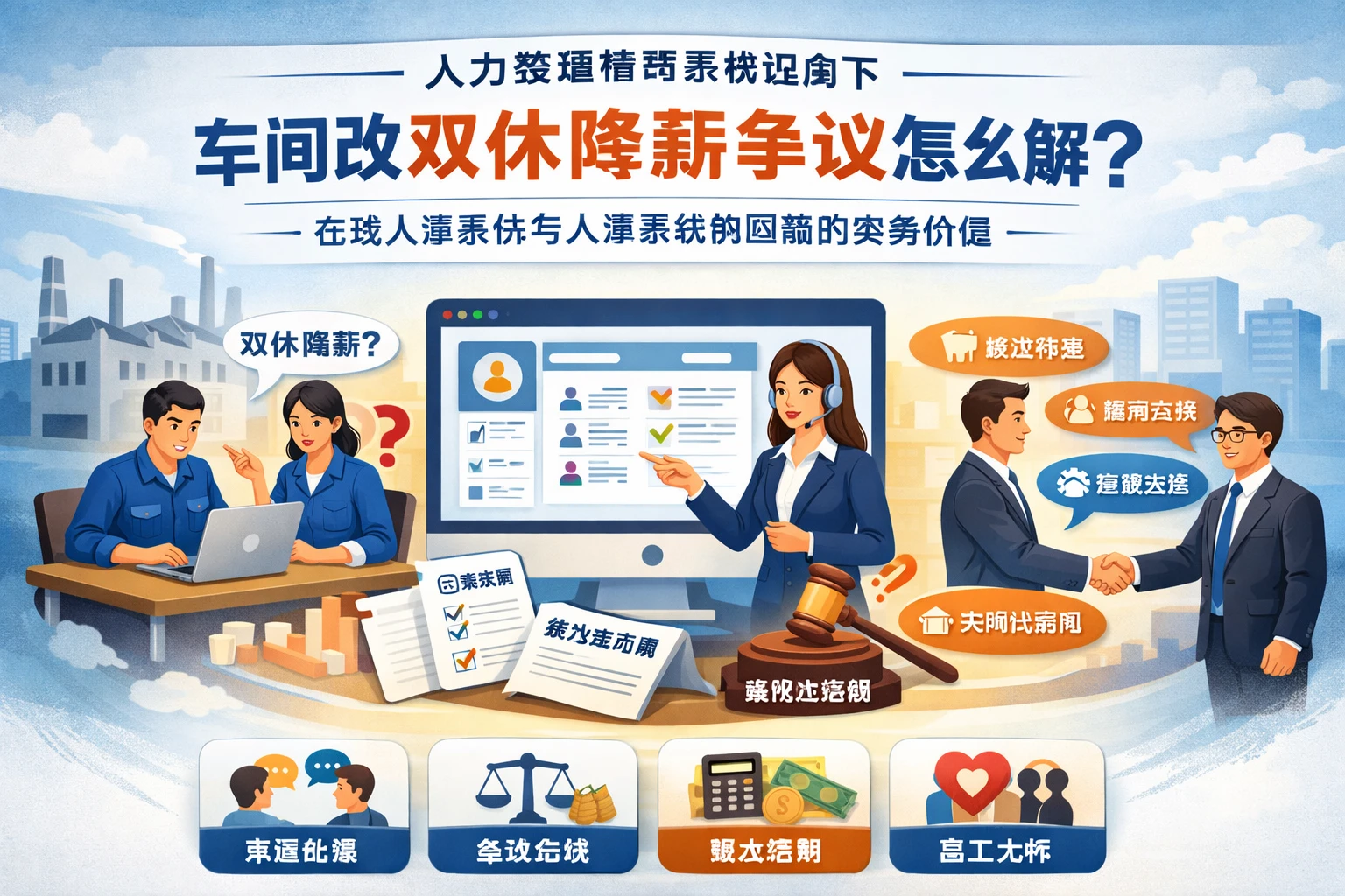 人力资源管理系统视角下,车间改双休降薪争议怎么解?在线人事系统与人事系统供应商的实务价值