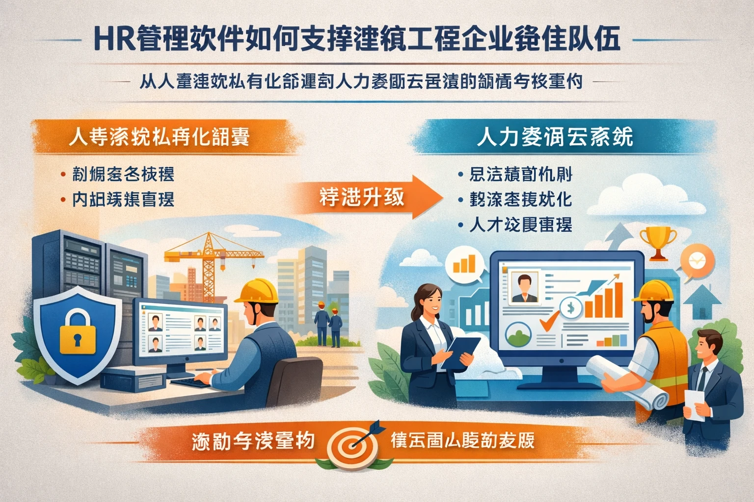 HR管理软件如何支撑建筑工程企业稳住队伍:从人事系统私有化部署到人力资源云系统的激励考核重构