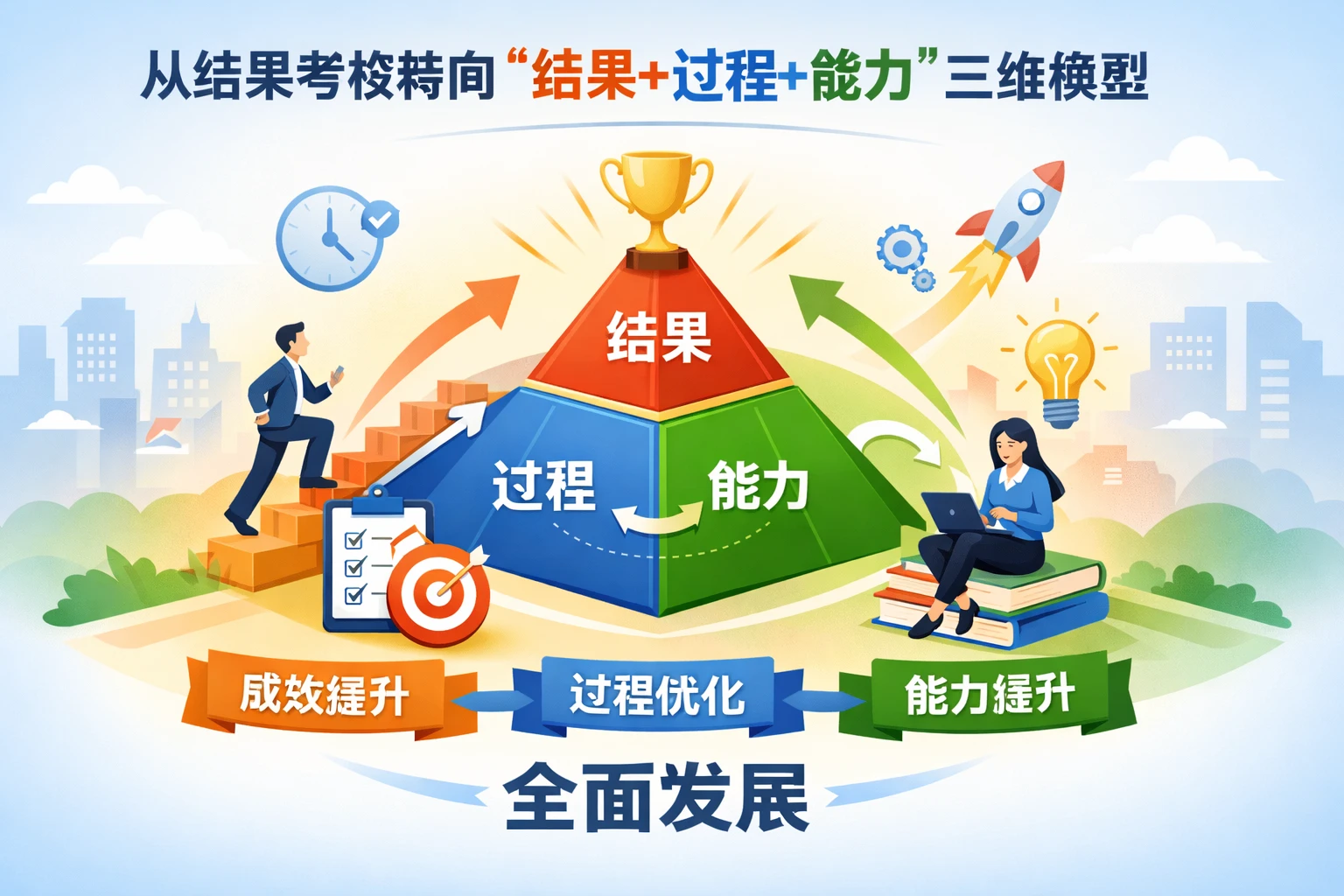 从结果考核转向“结果+过程+能力”三维模型