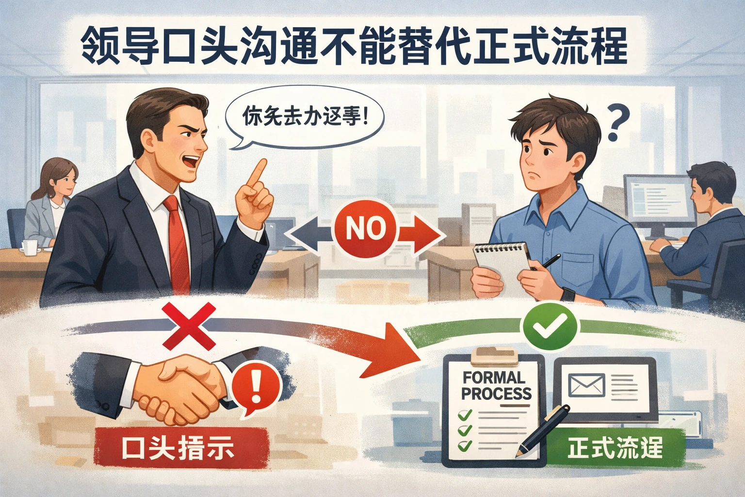 领导口头沟通不能替代正式流程