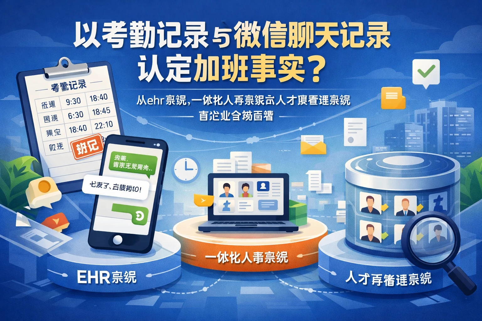 以考勤记录与微信聊天记录认定加班事实？从ehr系统、一体化人事系统到人才库管理系统看企业合规管理