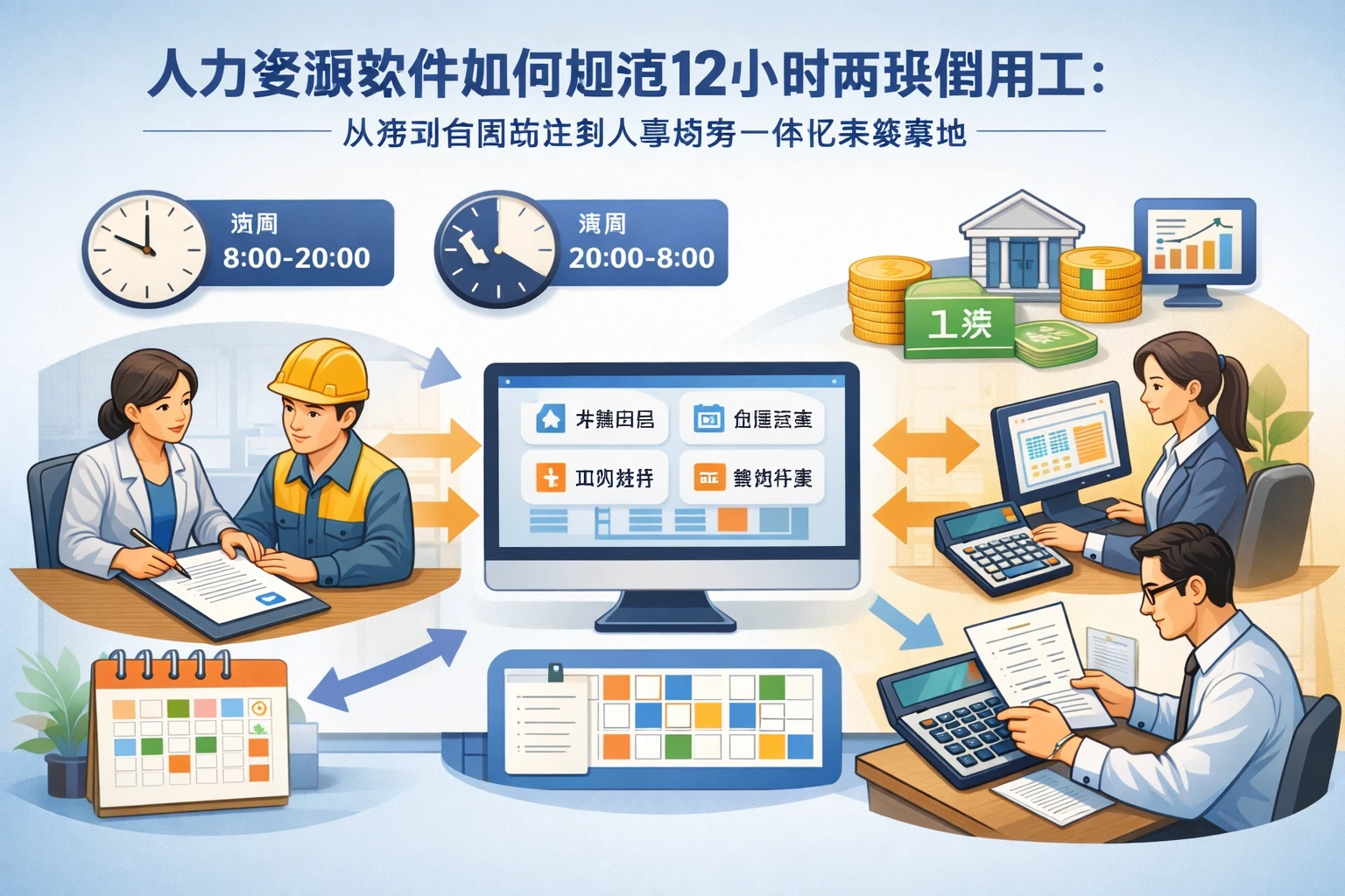 人力资源软件如何规范12小时两班倒用工：从劳动合同约定到人事财务一体化系统落地