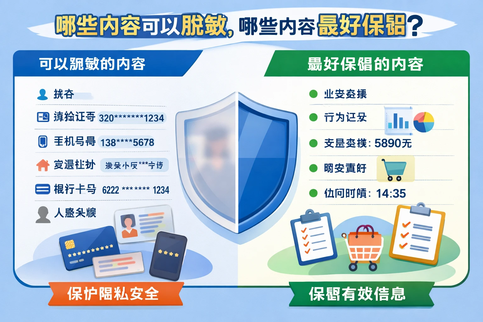 哪些内容可以脱敏,哪些内容最好保留