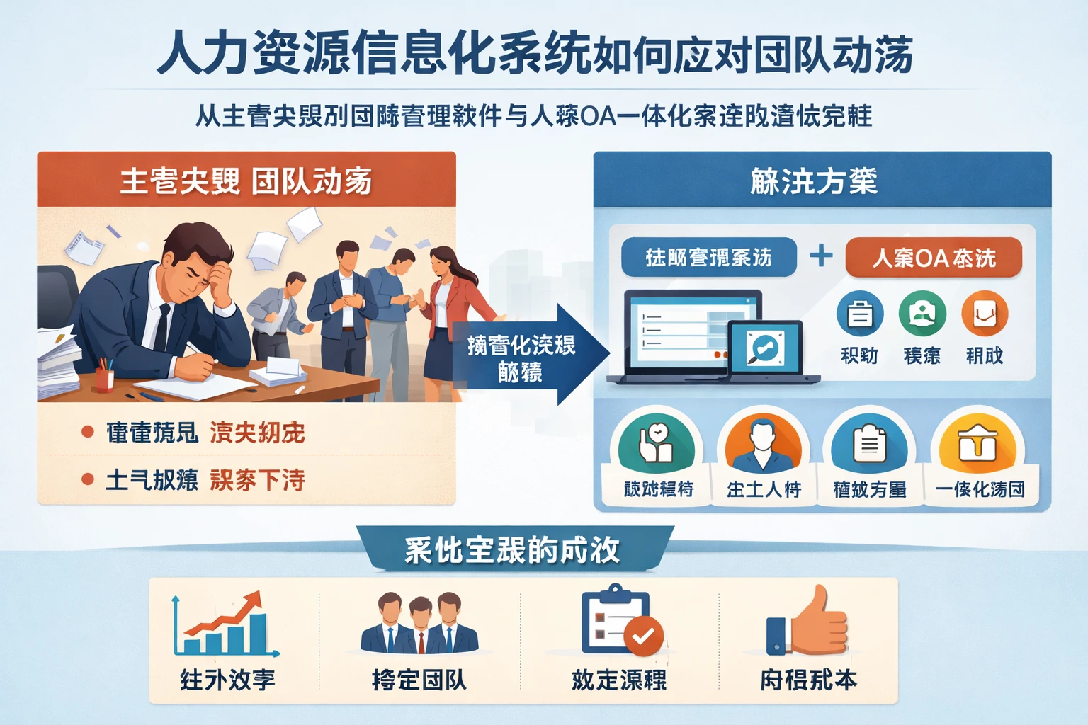人力资源信息化系统如何应对团队动荡：从主管失职到招聘管理软件与人事OA一体化系统的落地实践