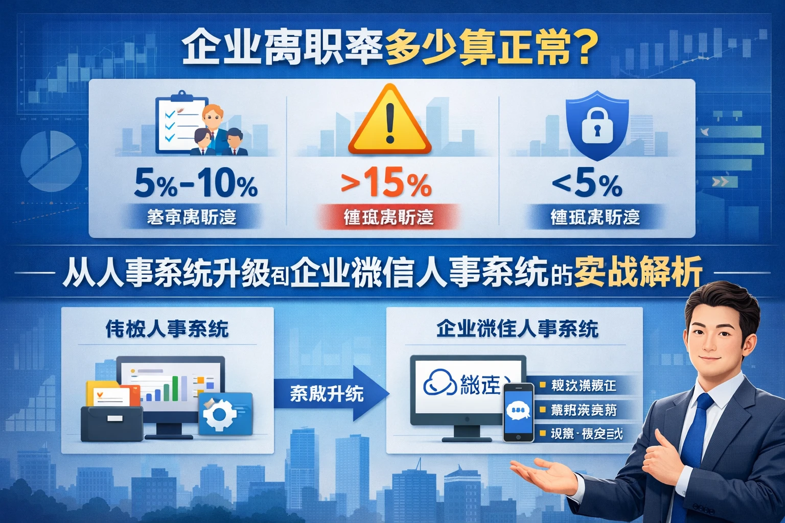 人事管理系统视角下,企业离职率多少算正常?从人事系统升级到企业微信人事系统的实战解析