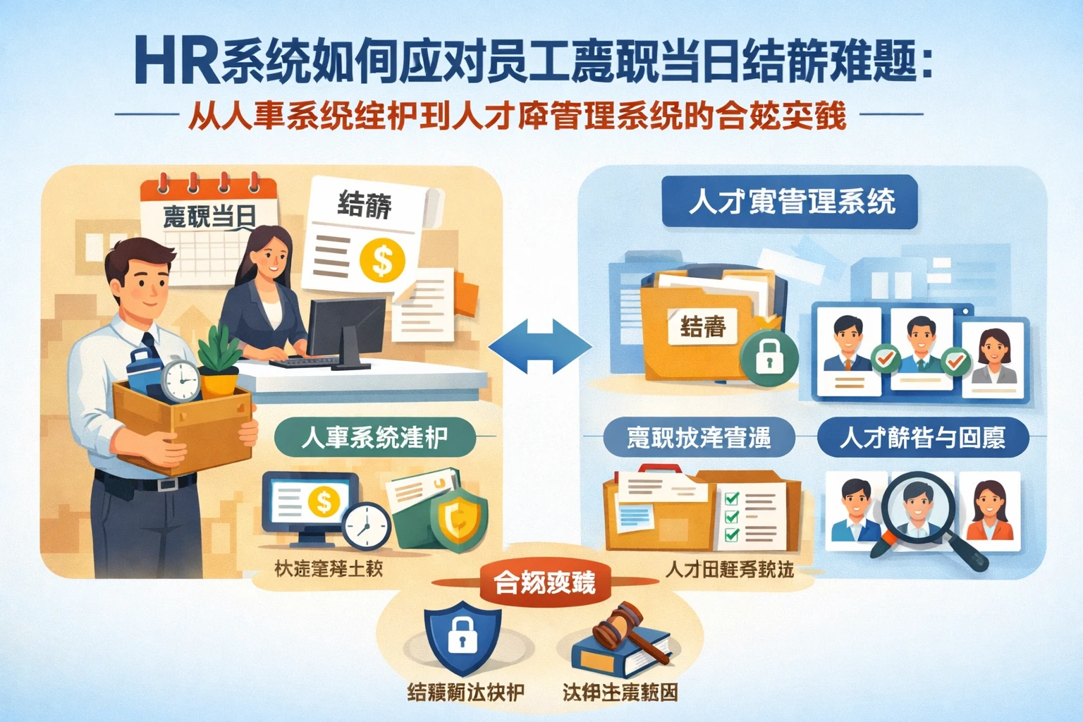 HR系统如何应对员工离职当日结薪难题：从人事系统维护到人才库管理系统的合规实践