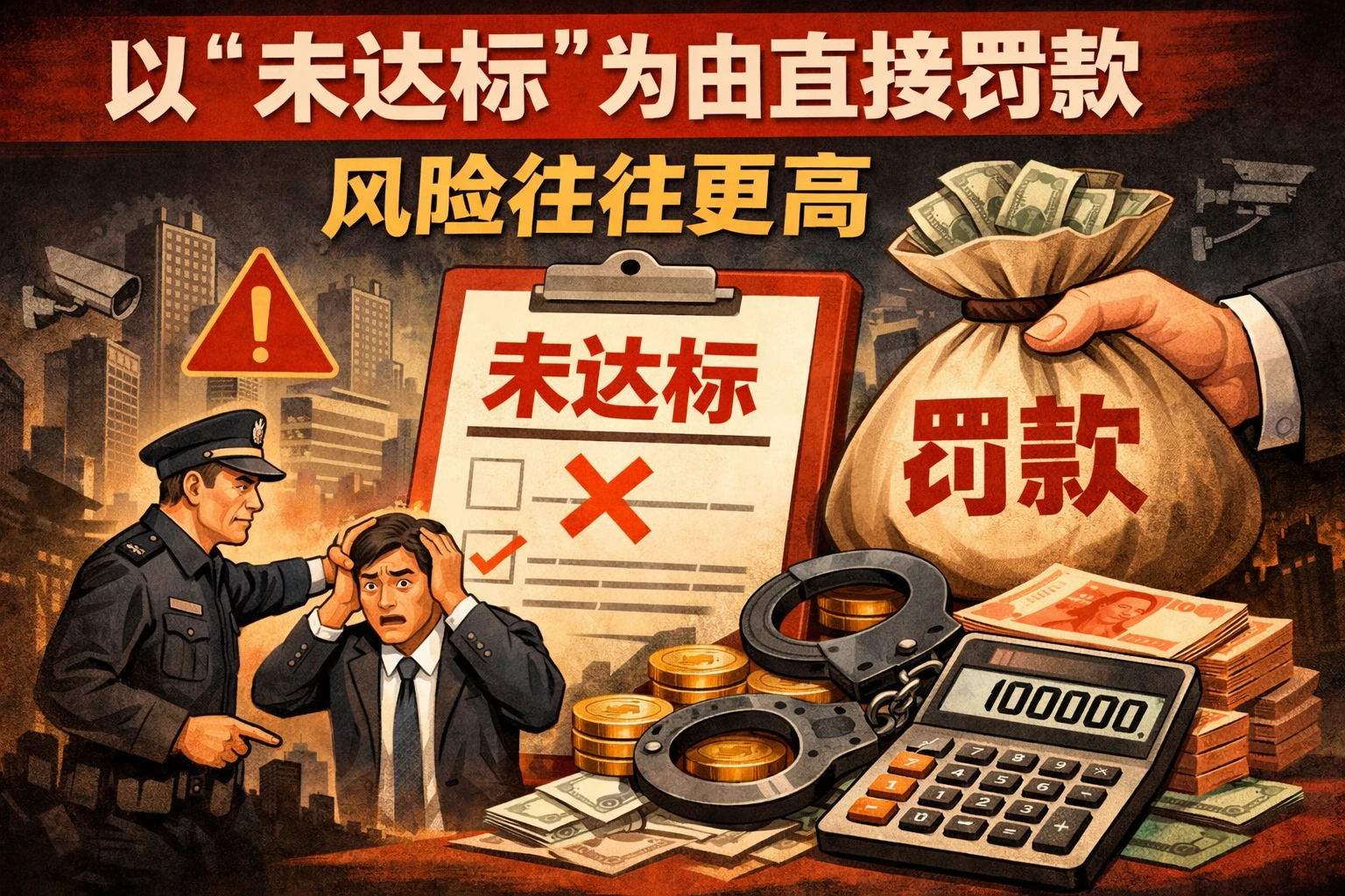 以“未达标”为由直接罚款，风险往往更高