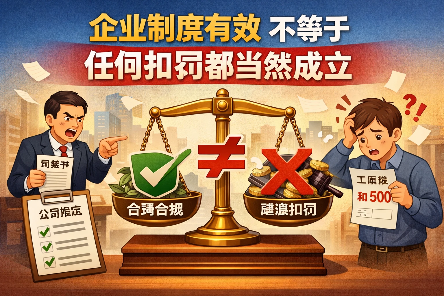企业制度有效,不等于任何扣罚都当然成立