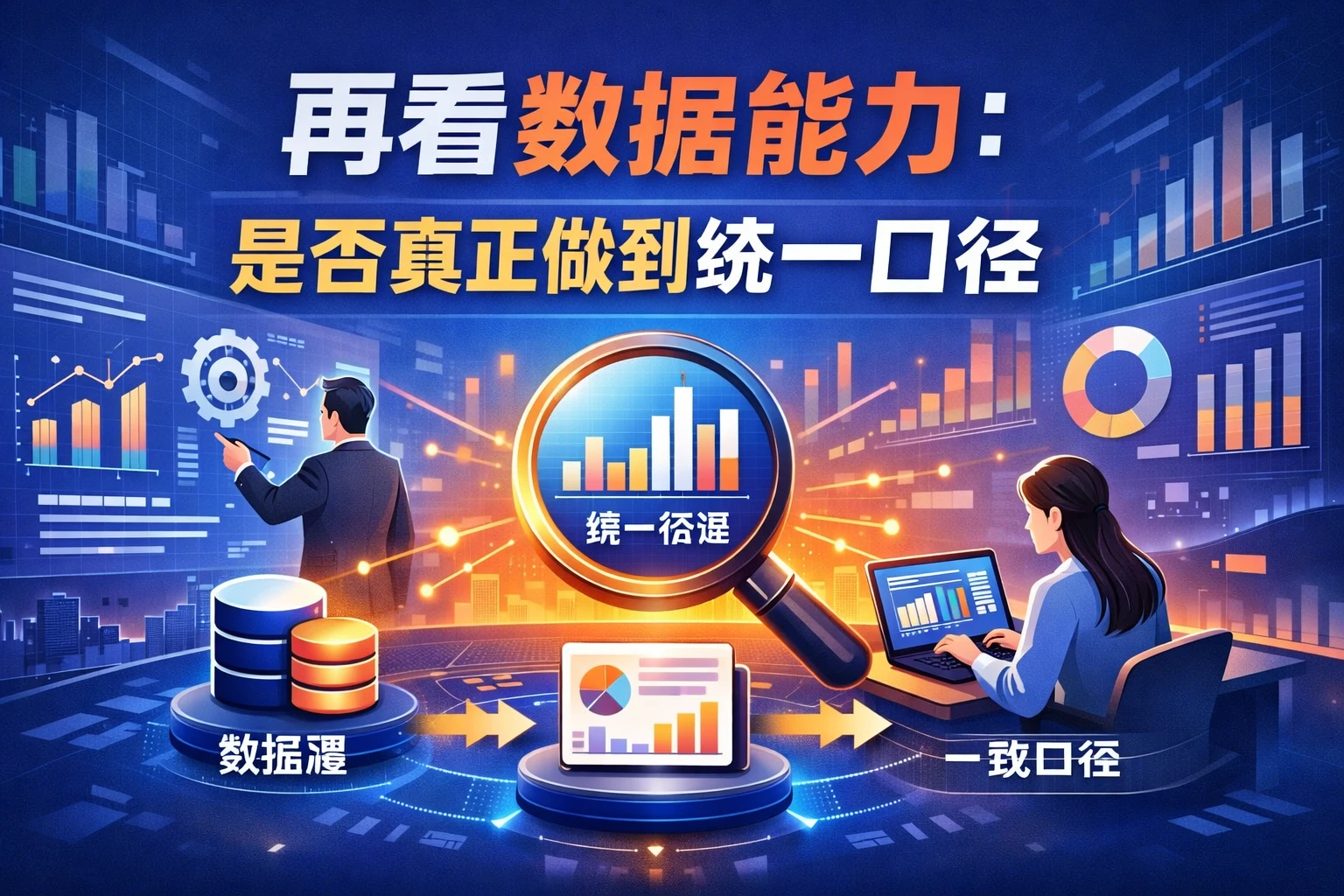 再看数据能力：是否真正做到统一口径