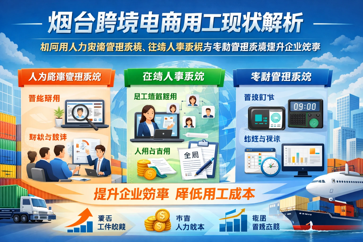 烟台跨境电商用工现状解析：如何用人力资源管理系统、在线人事系统与考勤管理系统提升企业效率