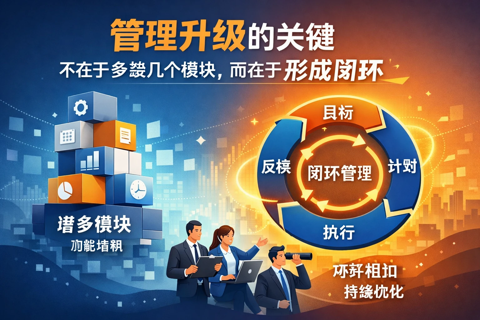 管理升级的关键,不在于多装几个模块,而在于形成闭环